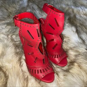 Aldo Red Open Toe Heels
